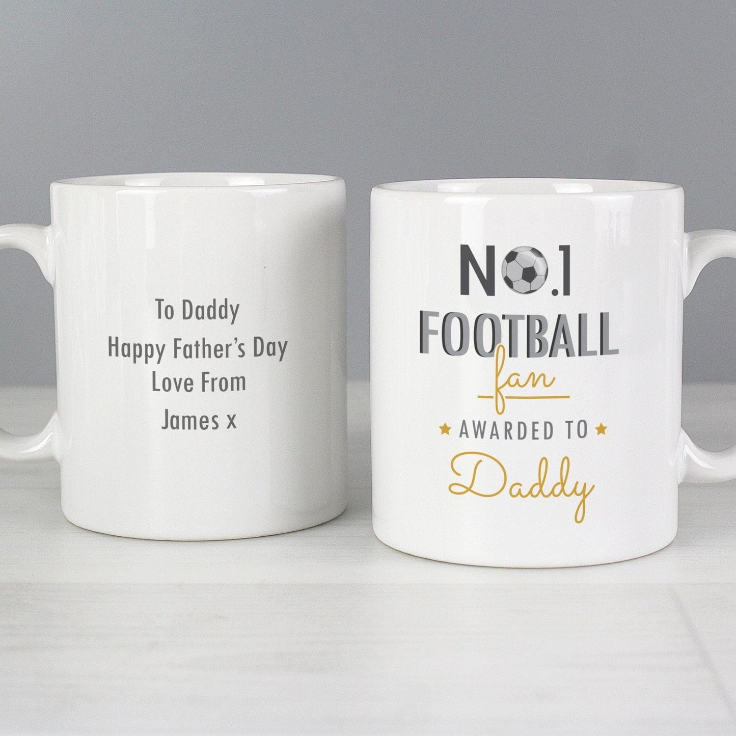 Personalised No.1 Football Fan Mug: 1 - Mugs By Gift Moments