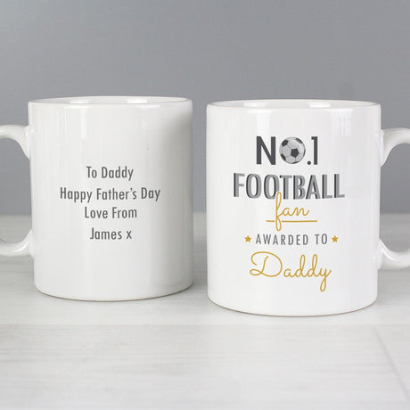 Personalised No.1 Football Fan Mug: 1 - Mugs By Gift Moments