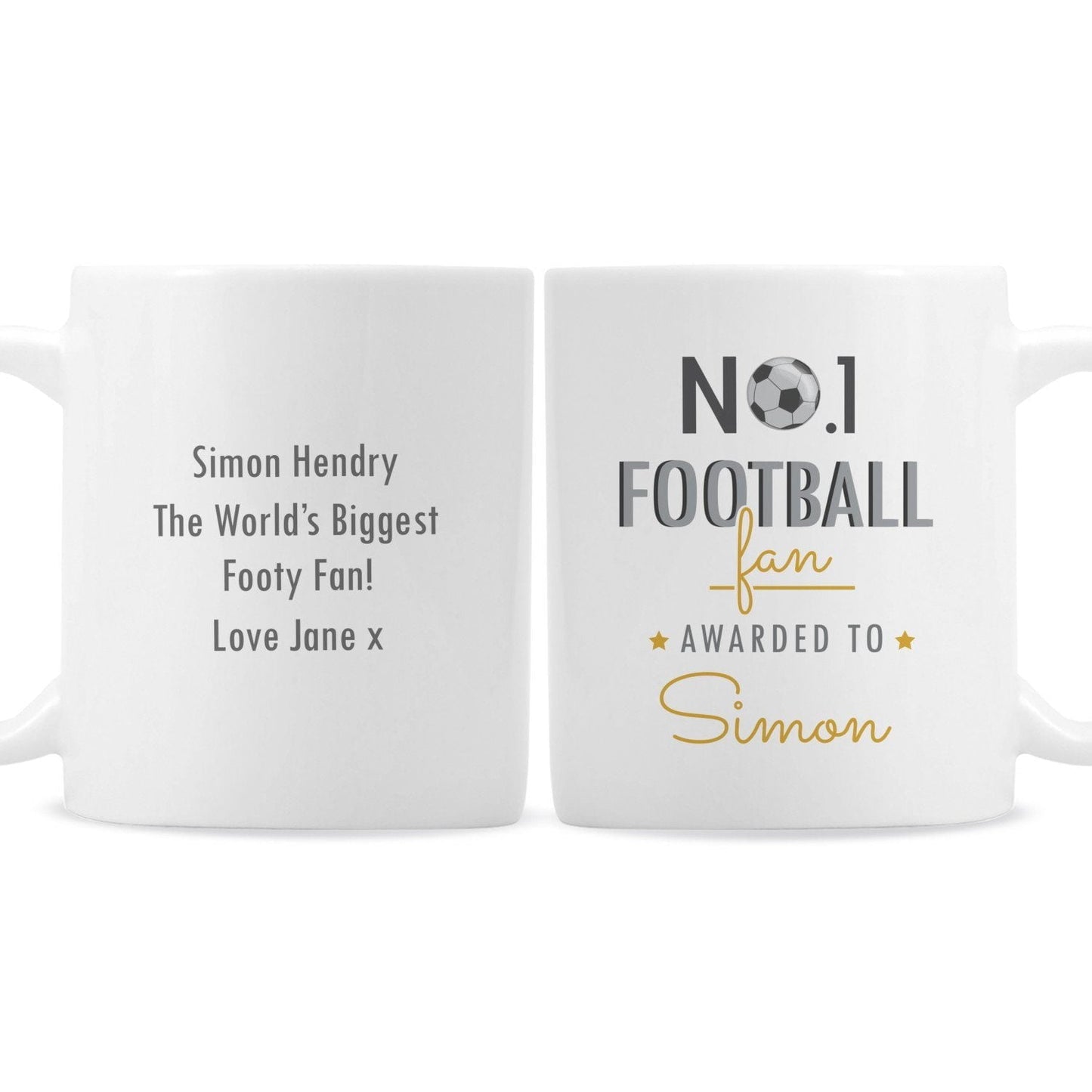 Personalised No.1 Football Fan Mug: 4 - Mugs By Gift Moments