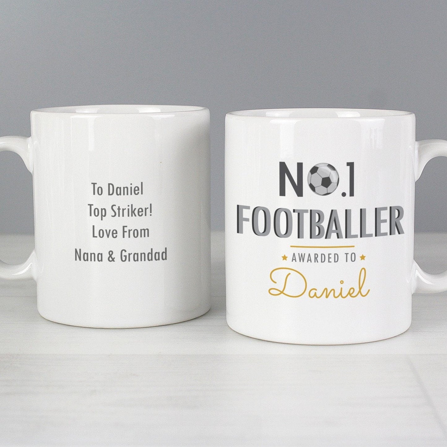 Personalised No.1 Footballer Mug: 1 - Mugs By Gift Moments