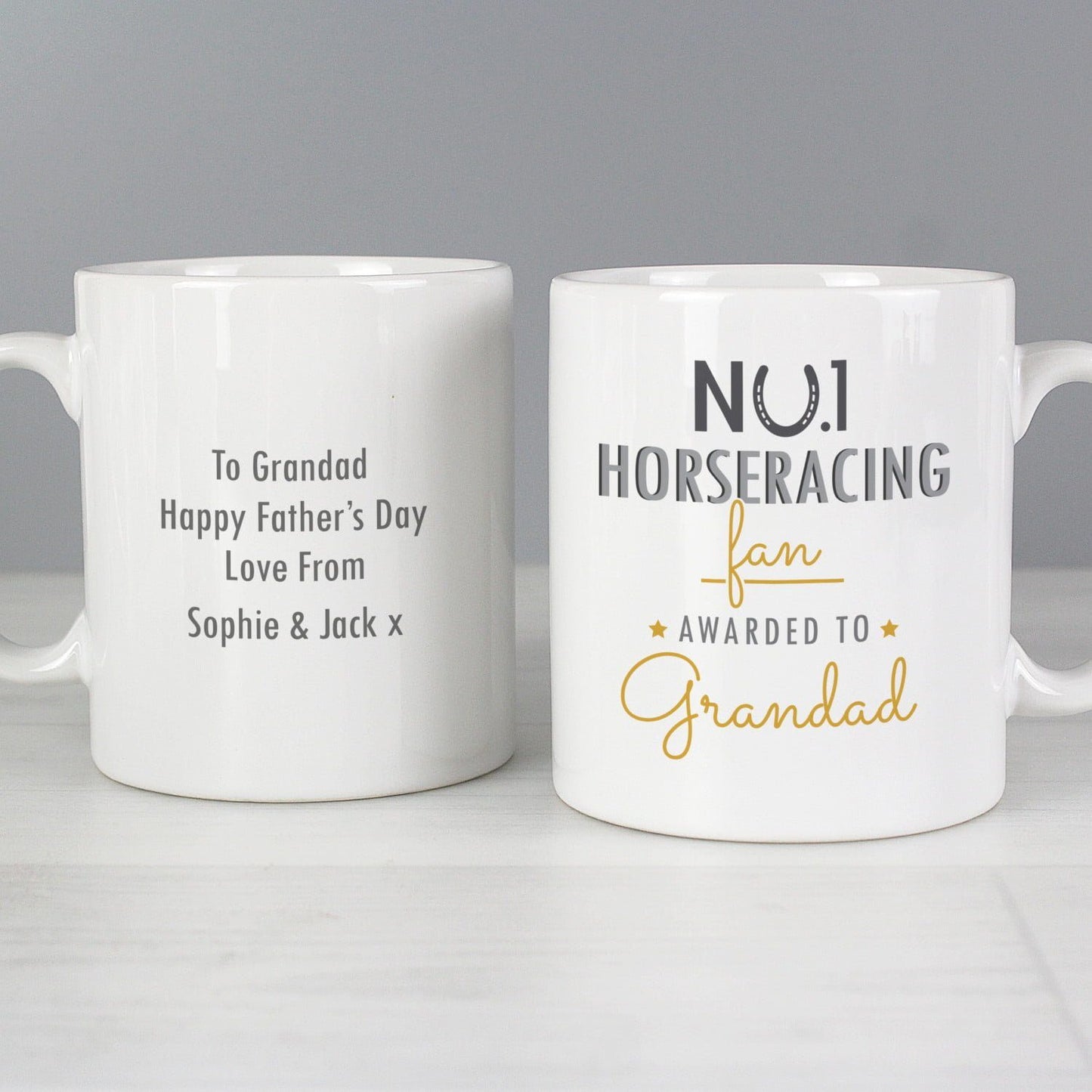Personalised No.1 Horseracing Fan Mug: 1 - Mugs By Gift Moments
