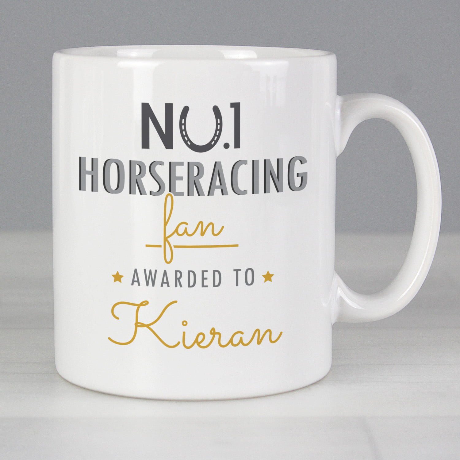 Personalised No.1 Horseracing Fan Mug: 2 - Mugs By Gift Moments