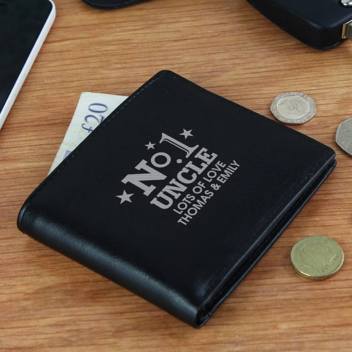 Personalised No.1 Leather Wallet: 2 - Wallets & Money Clips By Gift Moments