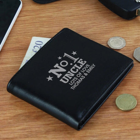 Personalised No.1 Leather Wallet: 2 - Wallets & Money Clips By Gift Moments
