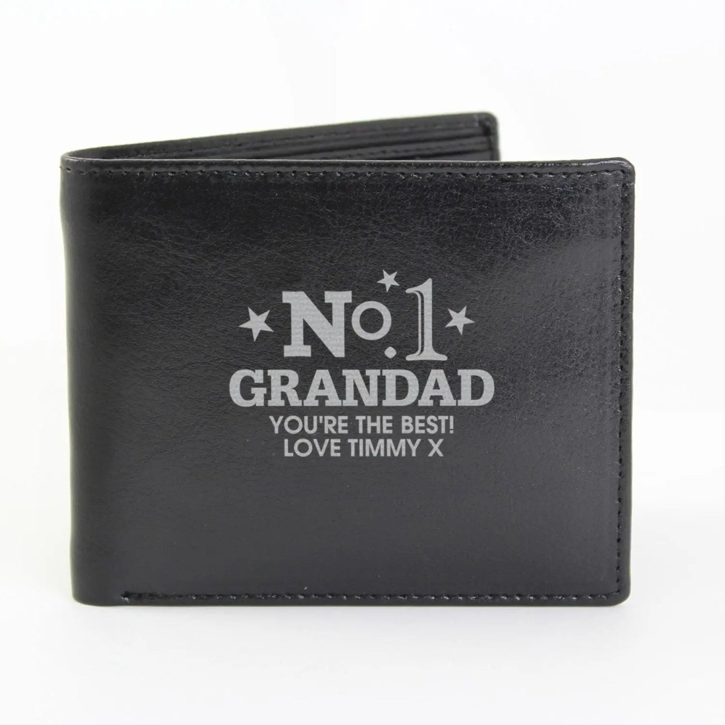 Personalised No.1 Leather Wallet: 4 - Wallets & Money Clips By Gift Moments