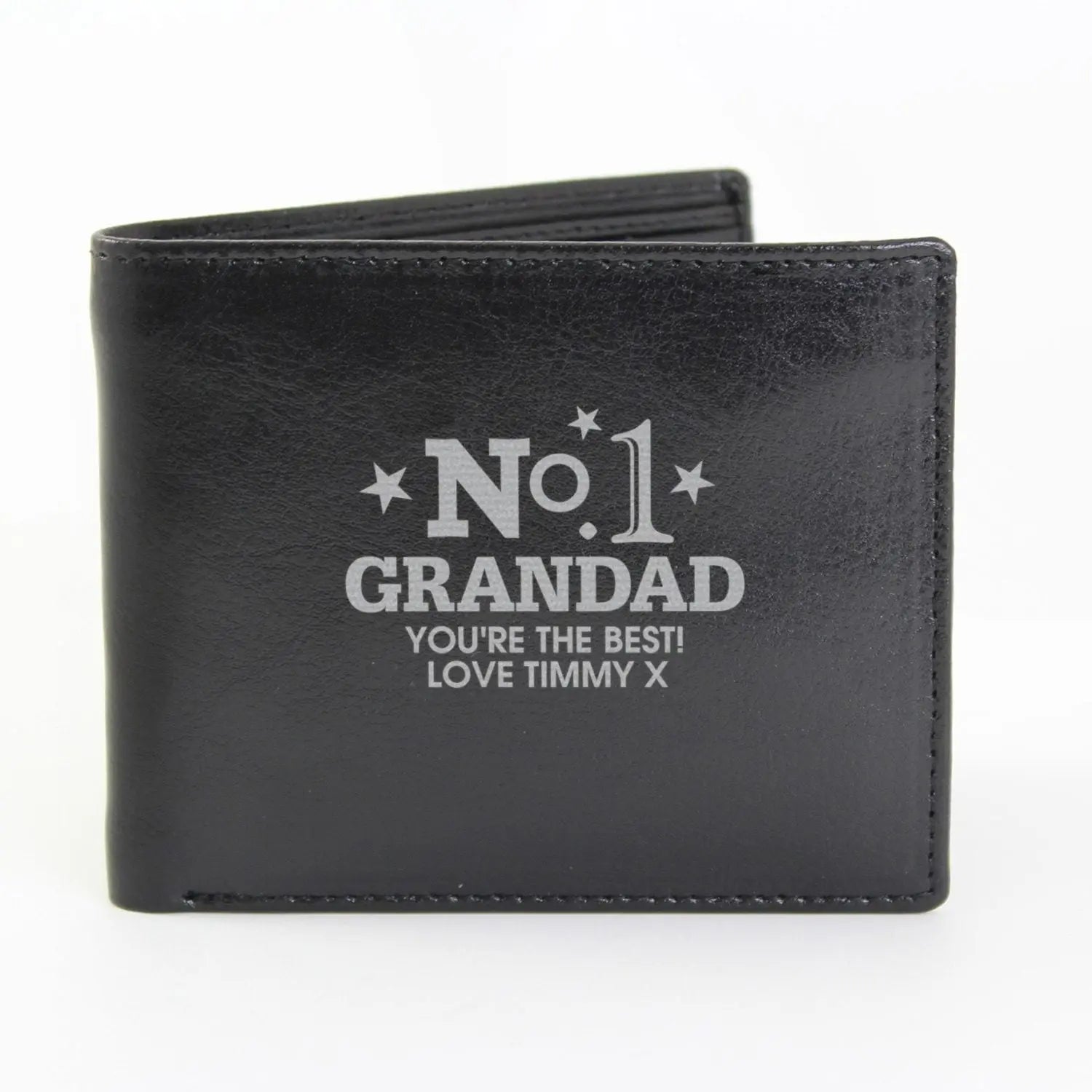 Personalised No.1 Leather Wallet: 4 - Wallets & Money Clips By Gift Moments