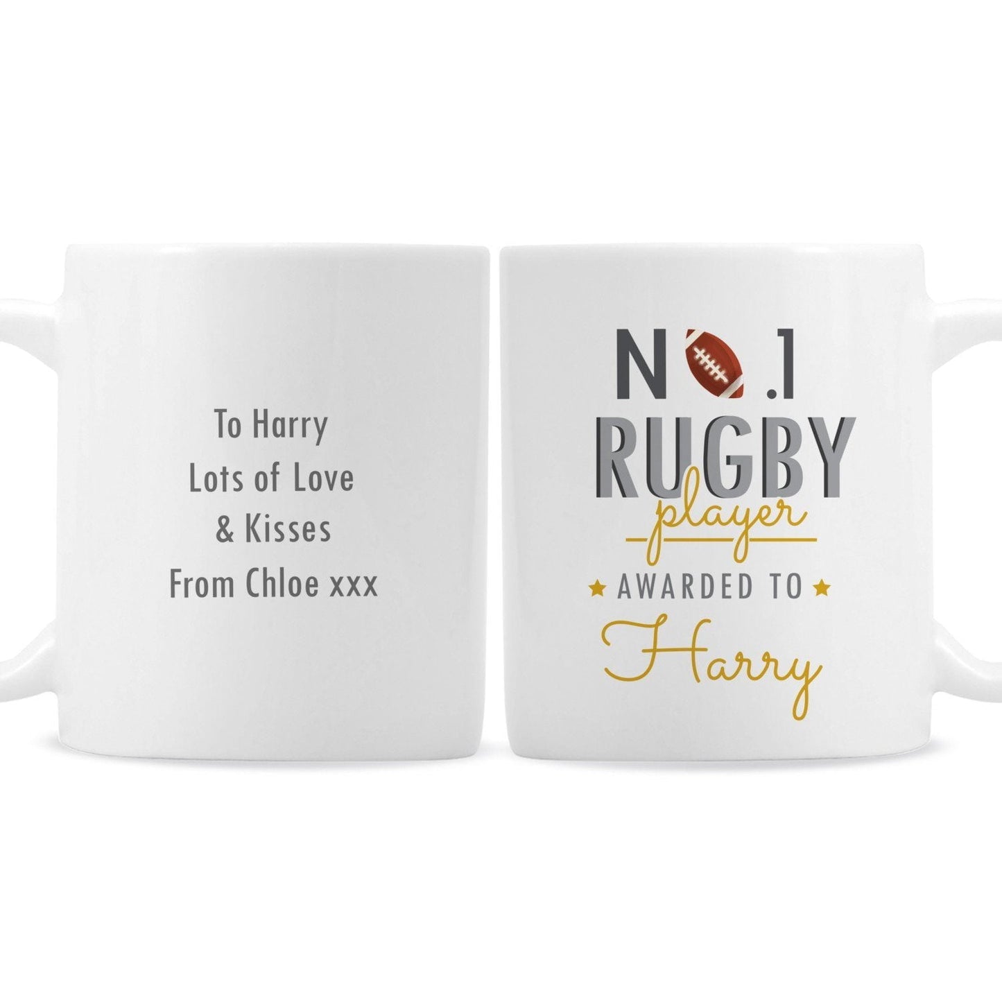 Personalised No.1 Rugby Player Mug: 4 - Mugs By Gift Moments