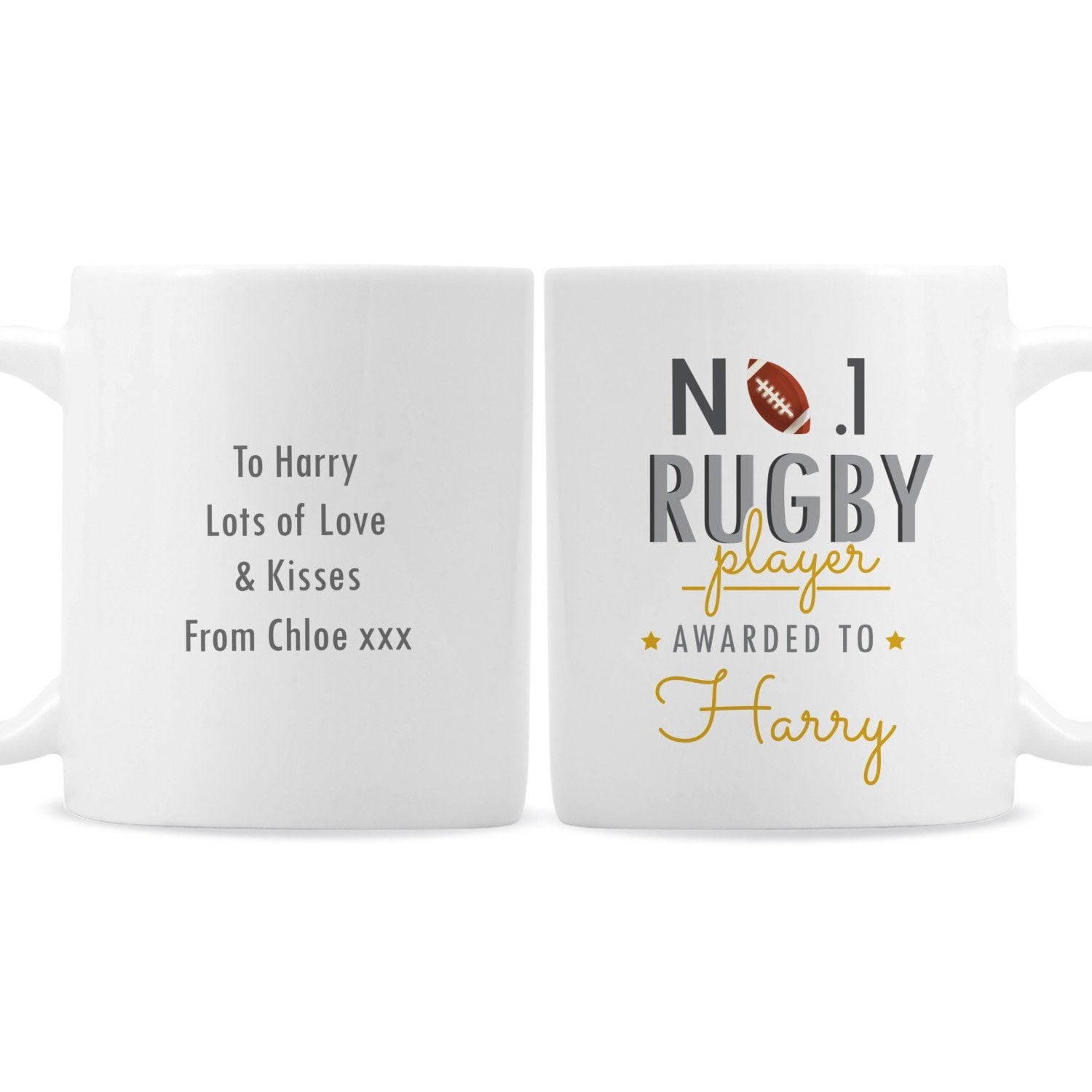 Personalised No.1 Rugby Player Mug: 4 - Mugs By Gift Moments
