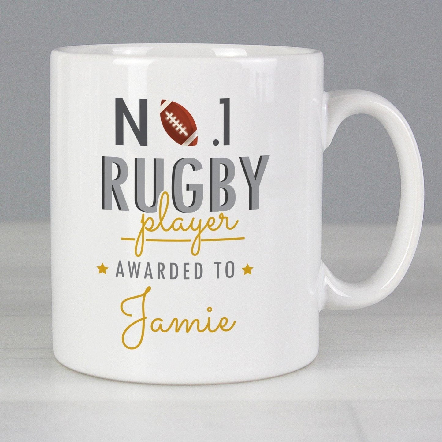 Personalised No.1 Rugby Player Mug: 2 - Mugs By Gift Moments