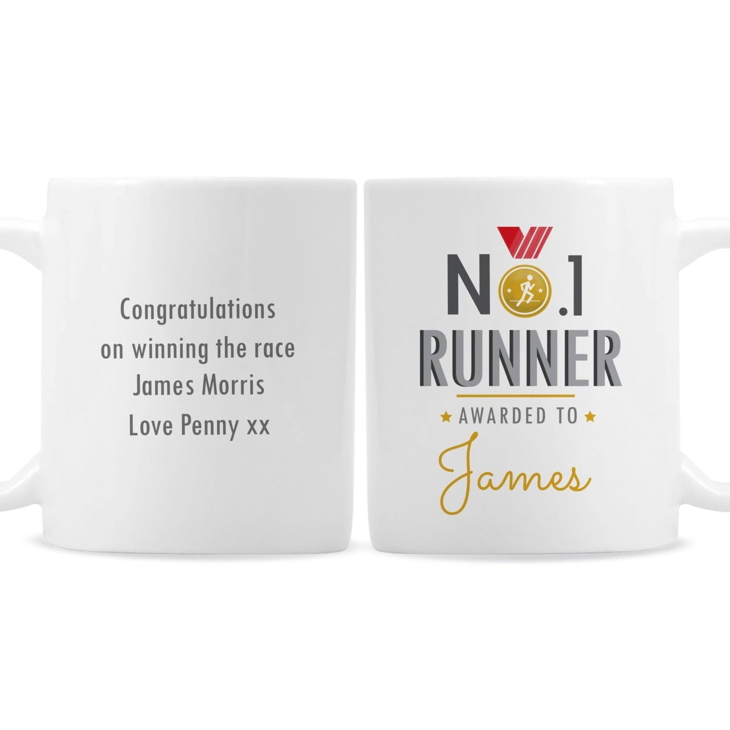 Personalised No.1 Runner Mug: 4 - Mugs By Gift Moments