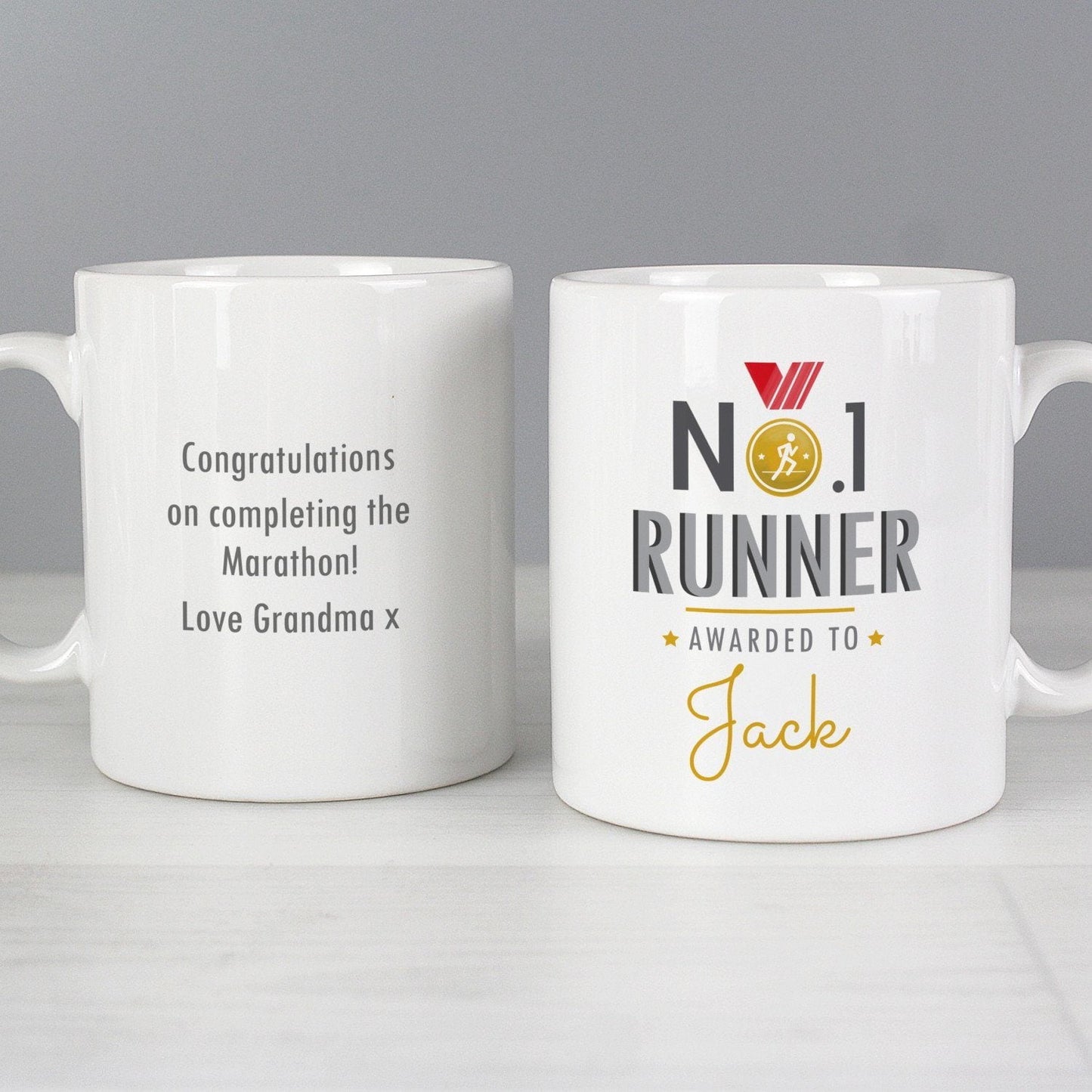 Personalised No.1 Runner Mug: 1 - Mugs By Gift Moments