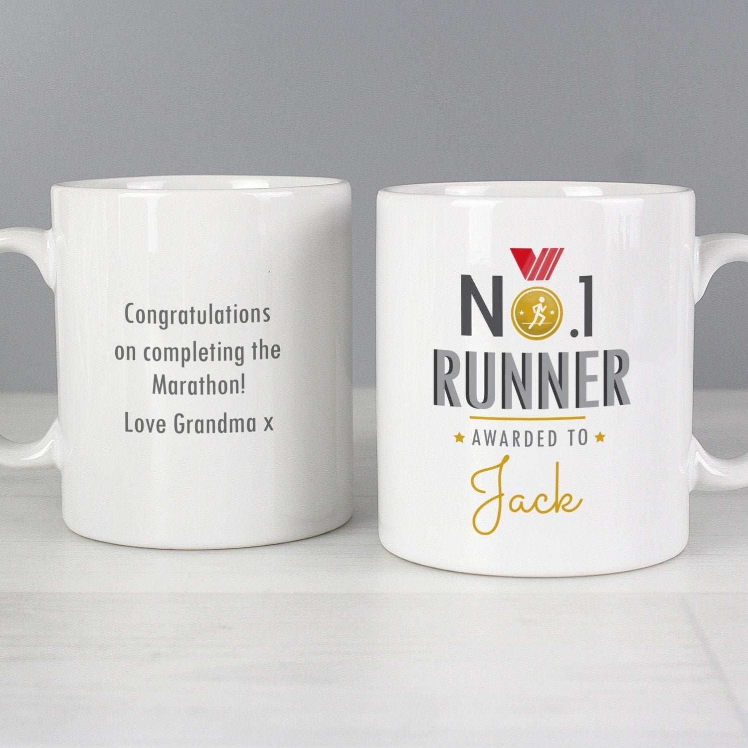 Personalised No.1 Runner Mug: 1 - Mugs By Gift Moments