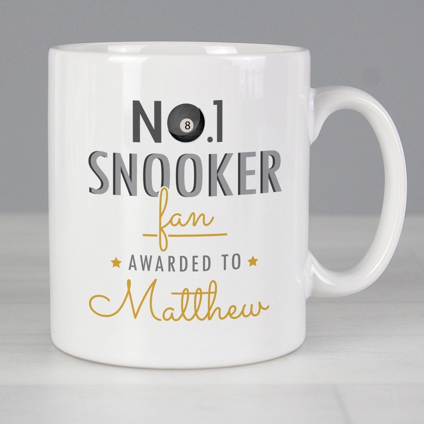 Personalised No.1 Snooker Fan Mug: 2 - Mugs By Gift Moments