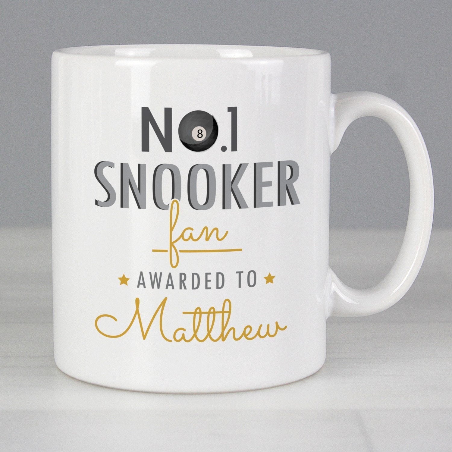 Personalised No.1 Snooker Fan Mug: 2 - Mugs By Gift Moments