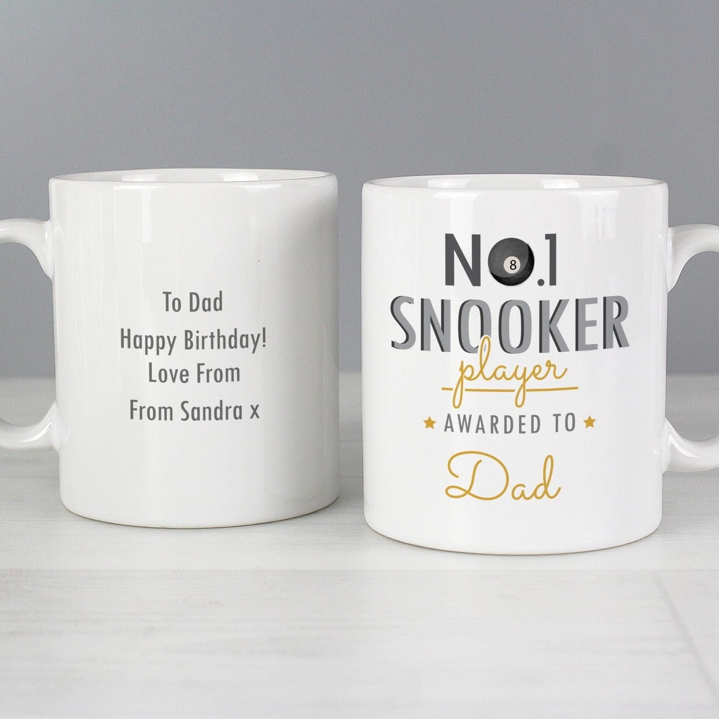 Personalised No.1 Snooker Fan Mug: 3 - Mugs By Gift Moments