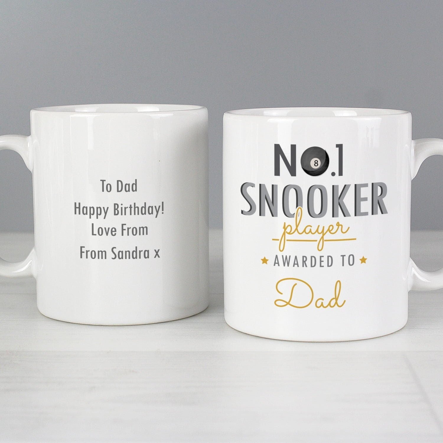 Personalised No.1 Snooker Fan Mug: 3 - Mugs By Gift Moments