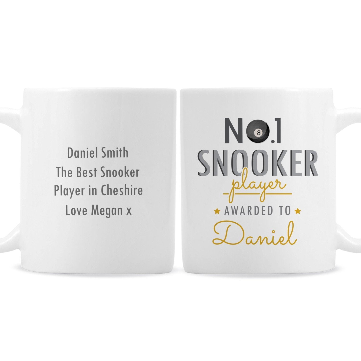 Personalised No.1 Snooker Player Mug: 4 - Mugs By Gift Moments