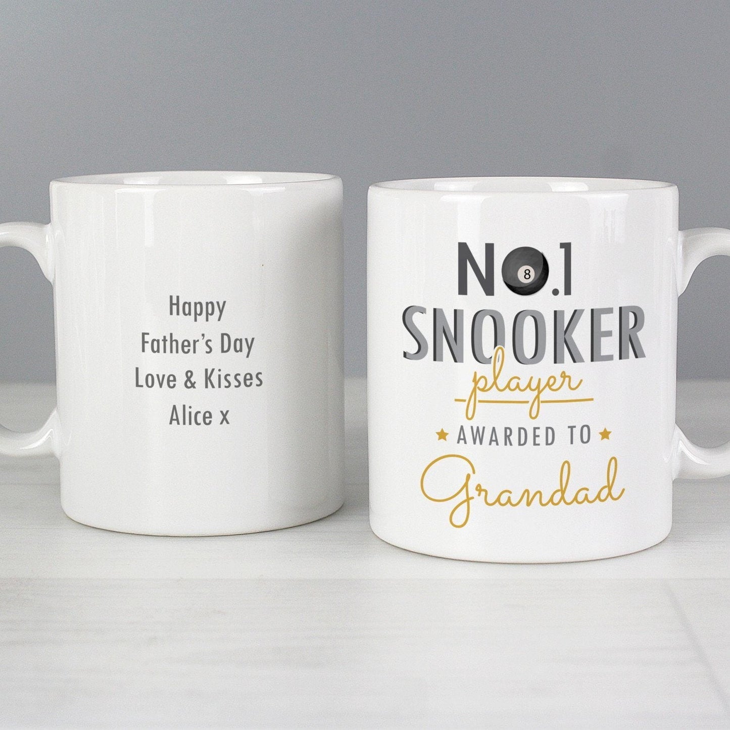 Personalised No.1 Snooker Player Mug: 1 - Mugs By Gift Moments