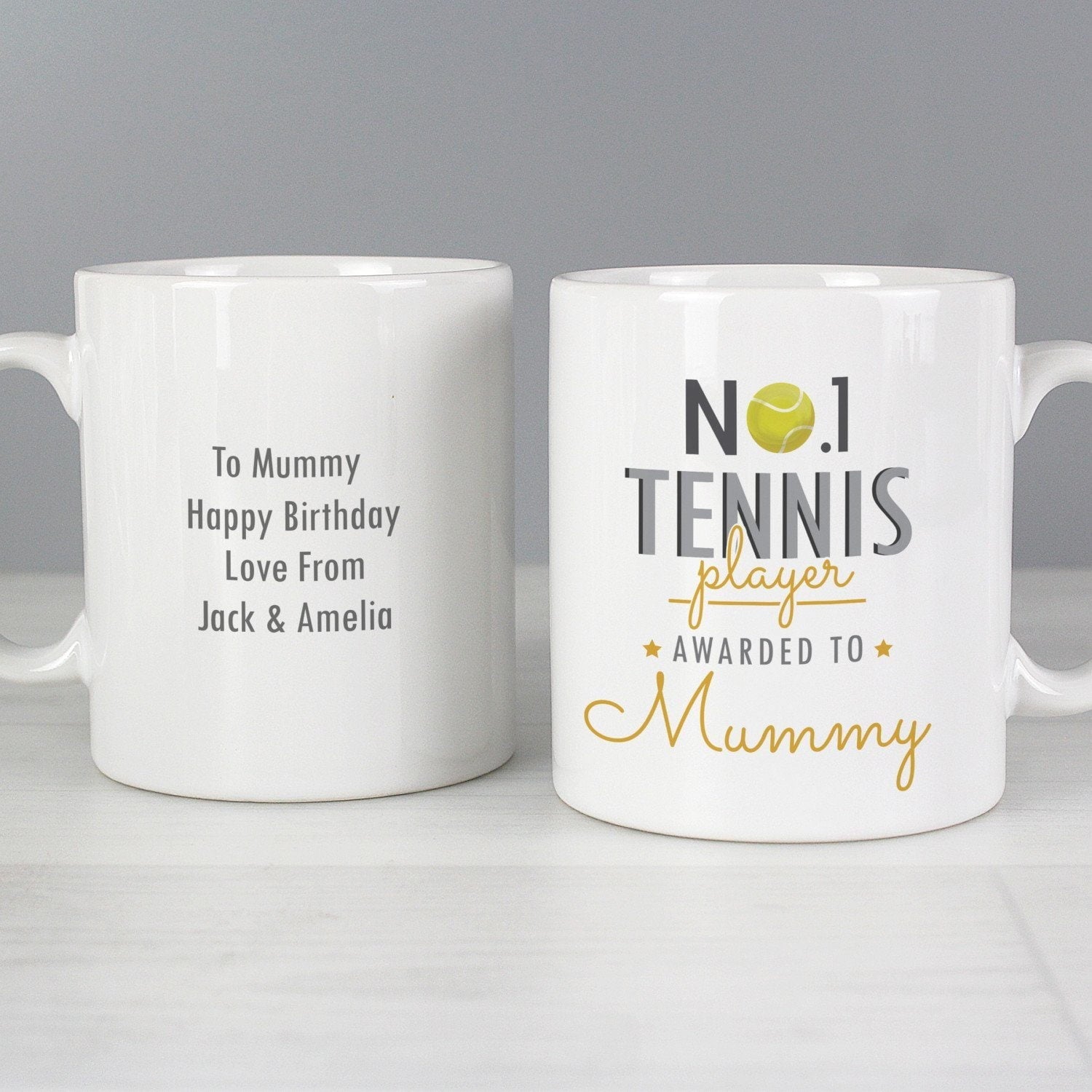 Personalised No.1 Tennis Player Mug: 3 - Mugs By Gift Moments