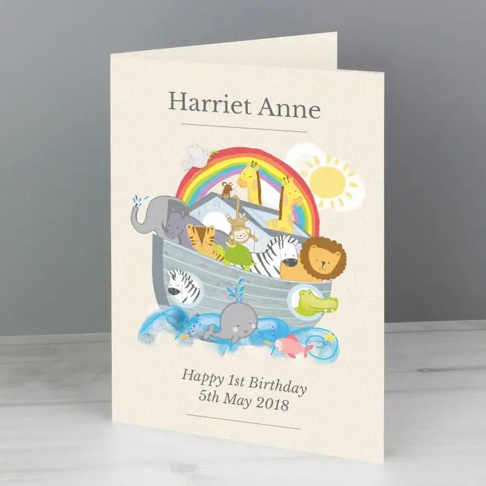 Personalised Noah’s Ark Card: 2 - Greeting Cards By Gift Moments
