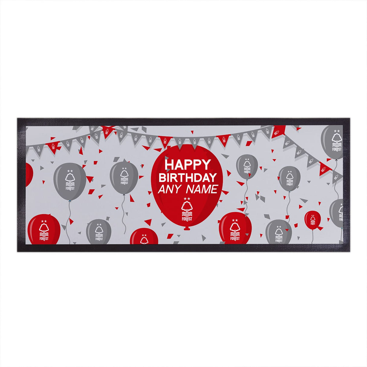 Personalised Nottingham Forest FC Balloons Bar Runner: 1 - Barware By Nottingham Forest