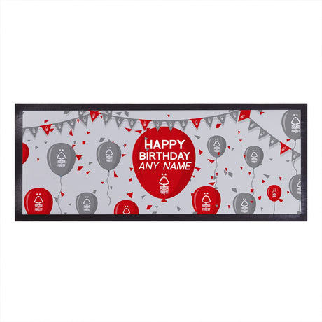 Personalised Nottingham Forest FC Balloons Bar Runner: 1 - Barware By Nottingham Forest