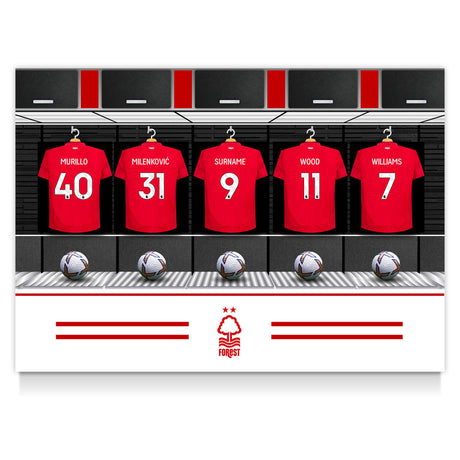 Personalised Nottingham Forest FC Dressing Room Poster: 1 - Posters By Nottingham Forest