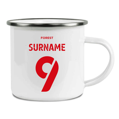 Personalised Nottingham Forest FC Enamel Mug: 1 - Mugs By Nottingham Forest