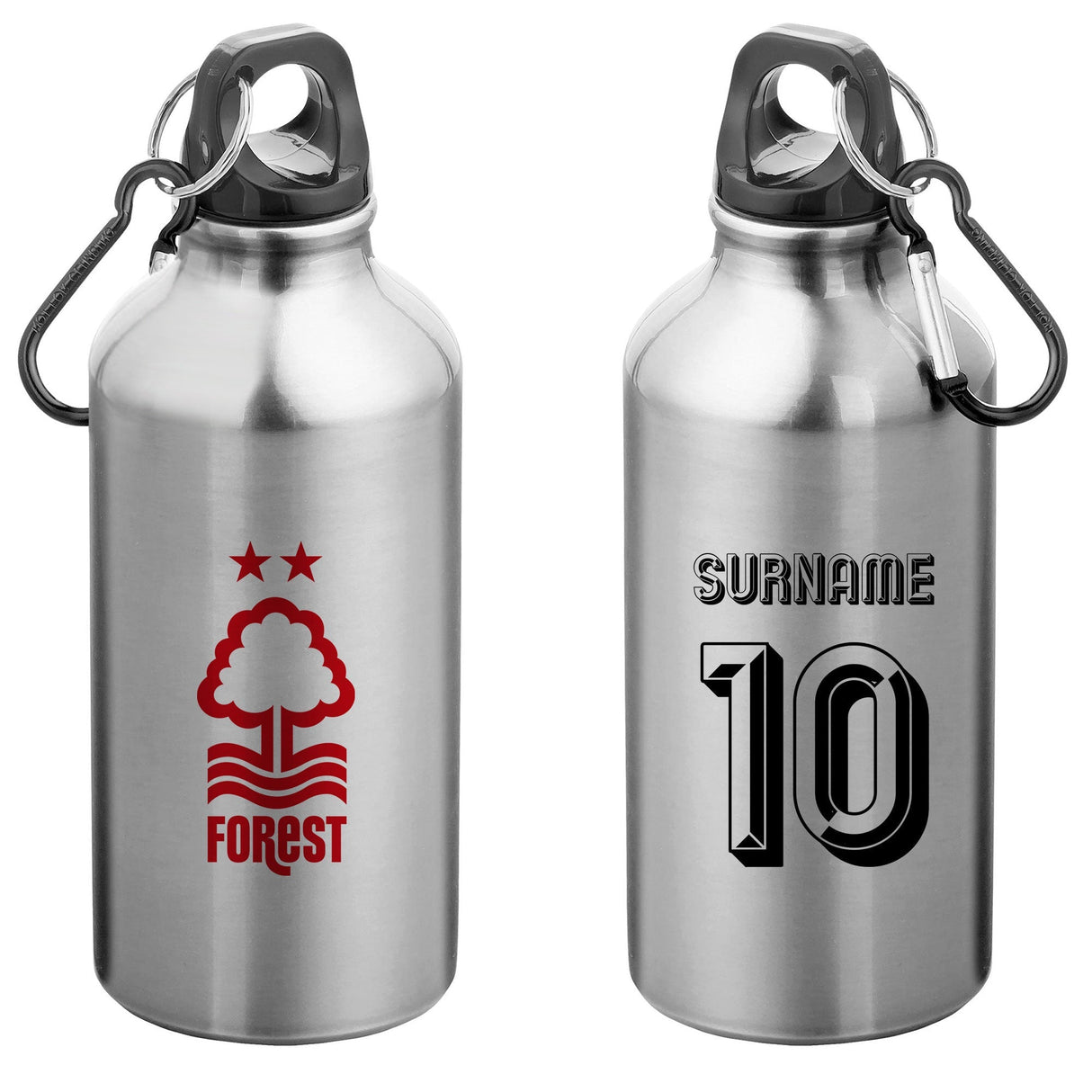 Personalised Nottingham Forest FC Retro Water Bottle: 1 - Water Bottles By Nottingham Forest