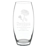Personalised November Birth Flower Bullet Vase: 5 - Vases By Gift Moments