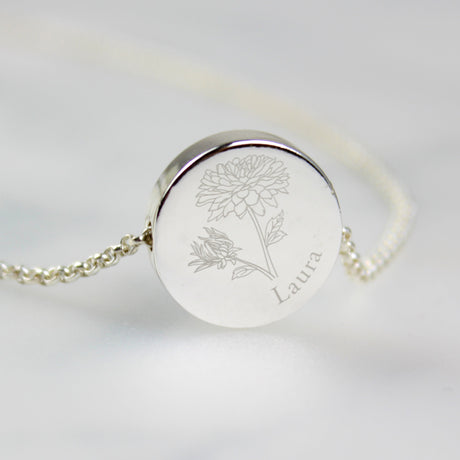 Personalised November Birth Flower Necklace and Box: 6 - Necklaces By Gift Moments