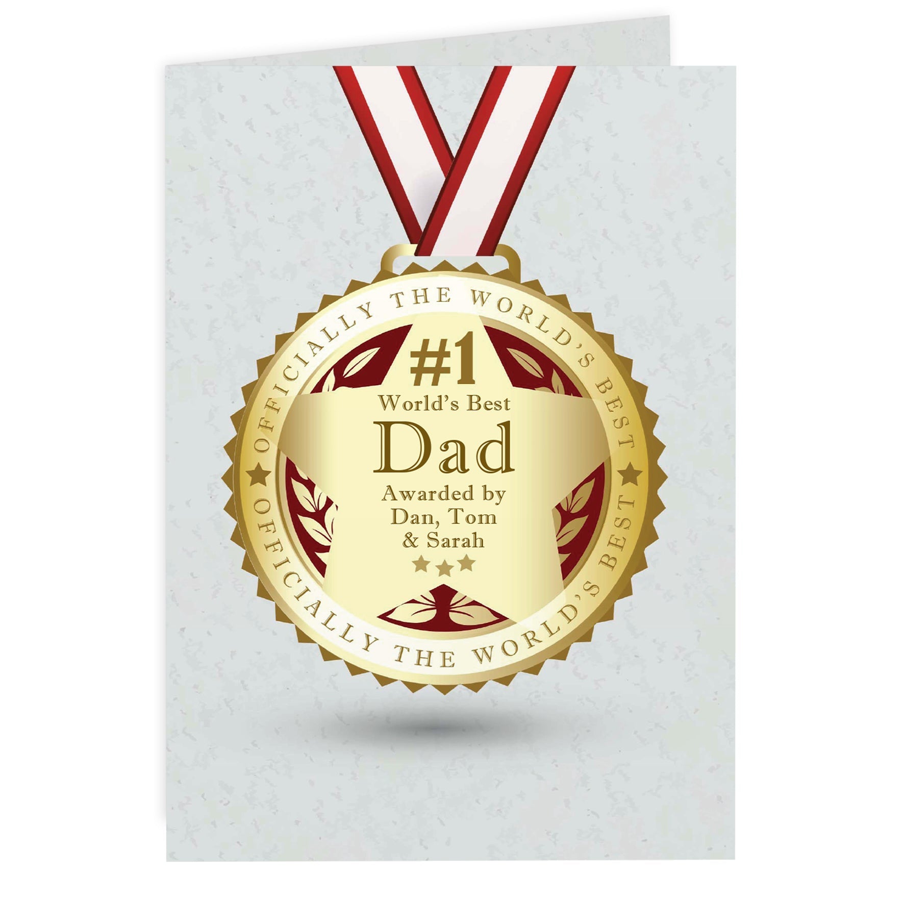 Personalised Number 1 Medal Card: 6 - Greeting Cards By Gift Moments