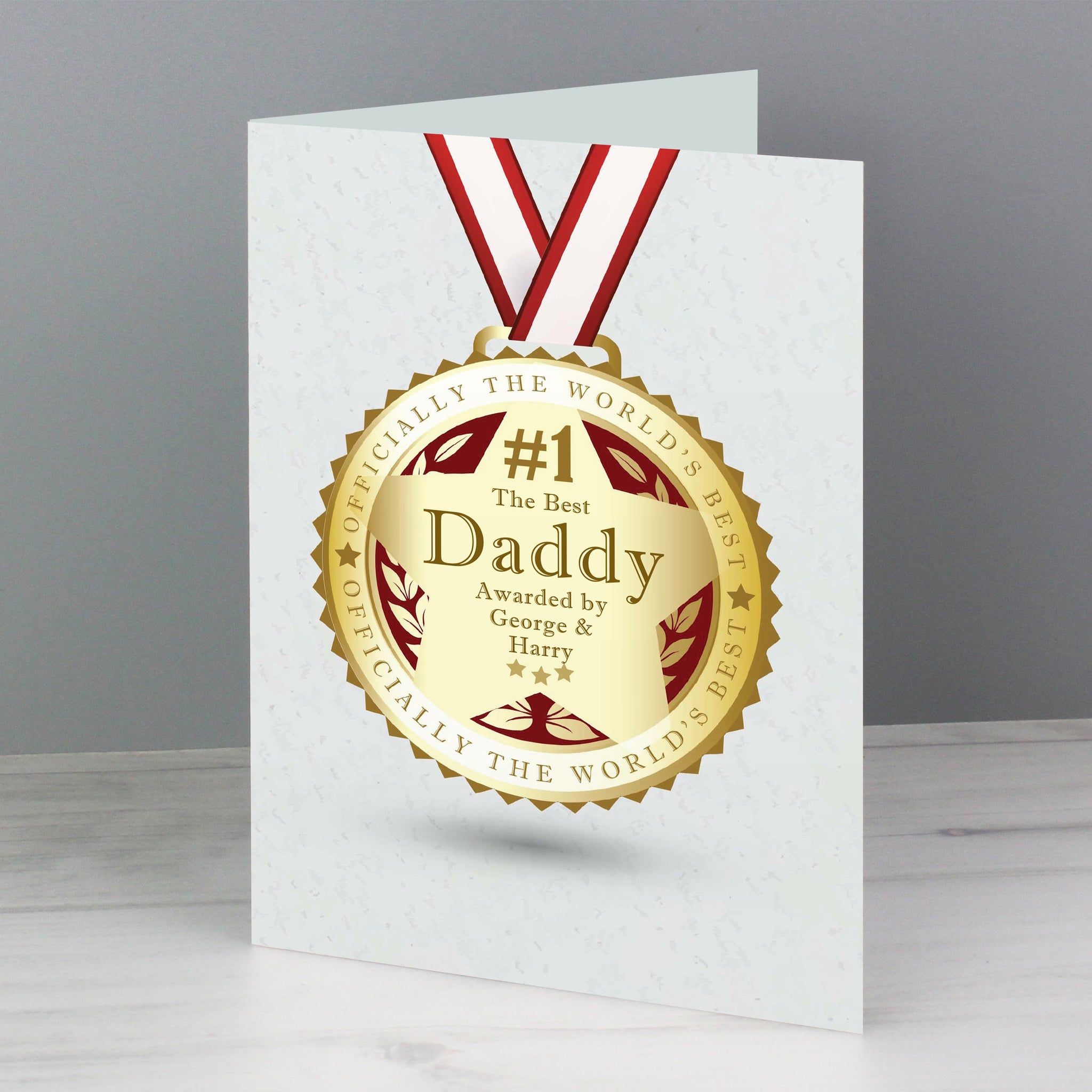 Personalised Number 1 Medal Card: 3 - Greeting Cards By Gift Moments