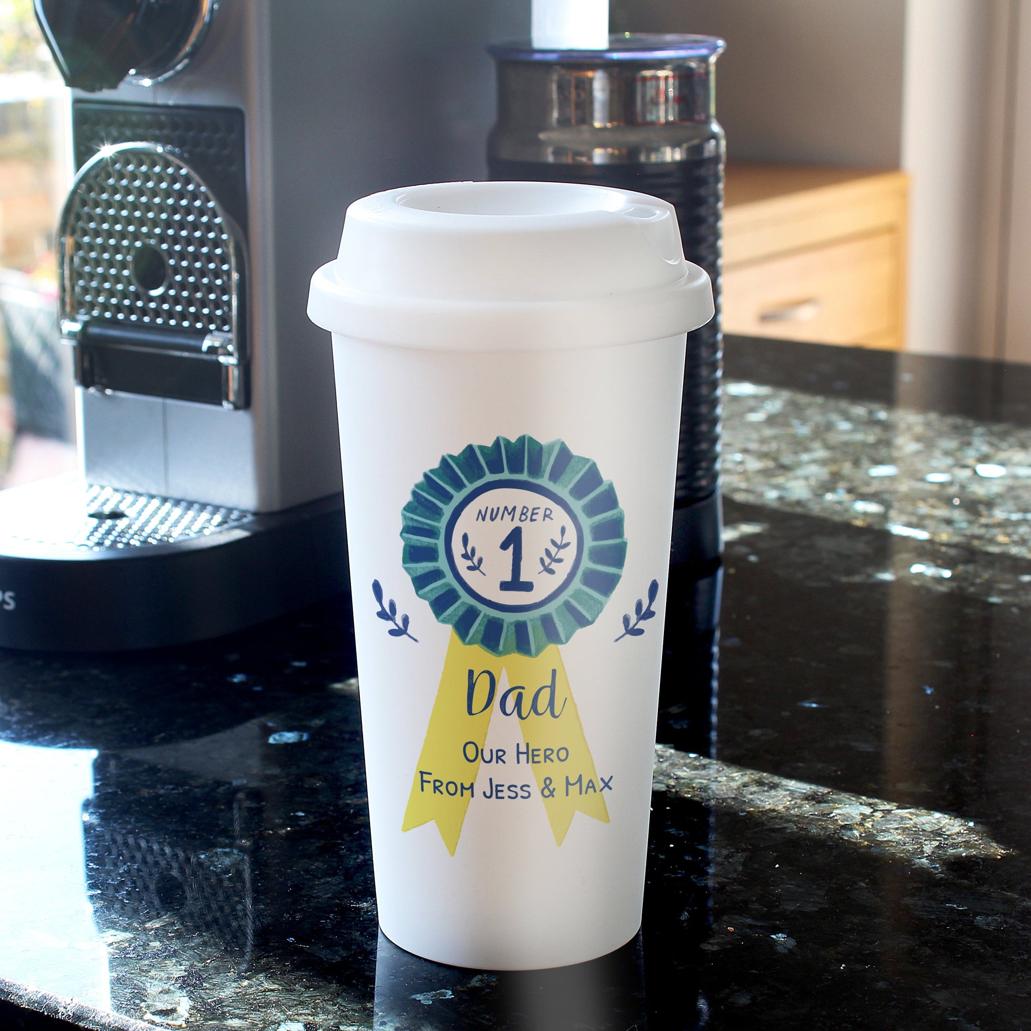 Personalised Number 1 Travel Mug: 4 - Travel Mugs By Gift Moments