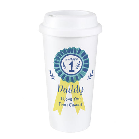Personalised Number 1 Travel Mug: 5 - Travel Mugs By Gift Moments