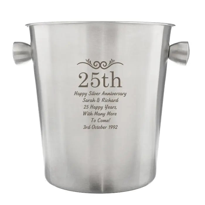 Personalised Number Frame Stainless Steel Ice Bucket: 4 - Barware By Gift Moments