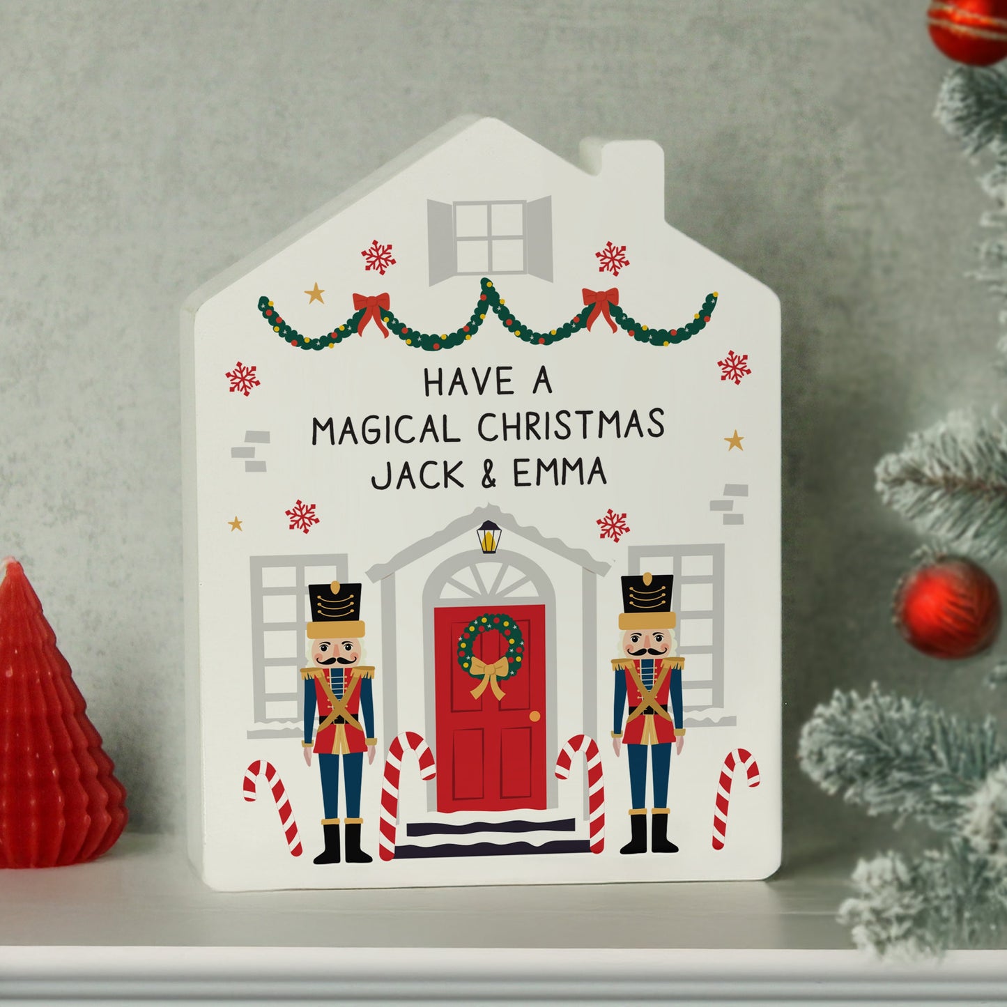 Personalised Nutcracker Christmas House Ornament: 3 - Christmas Decorations By Gift Moments