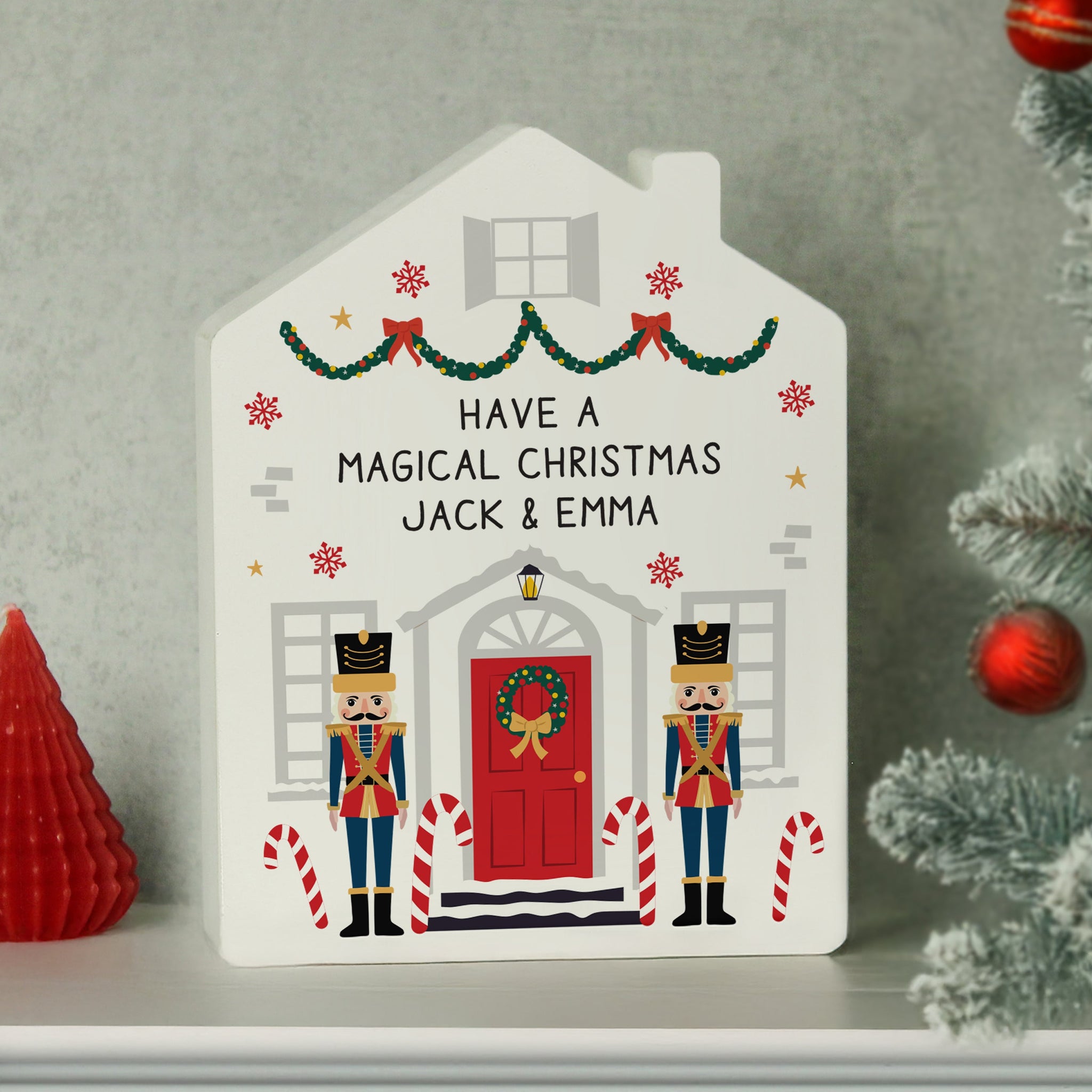 Personalised Nutcracker Christmas House Ornament: 3 - Christmas Decorations By Gift Moments
