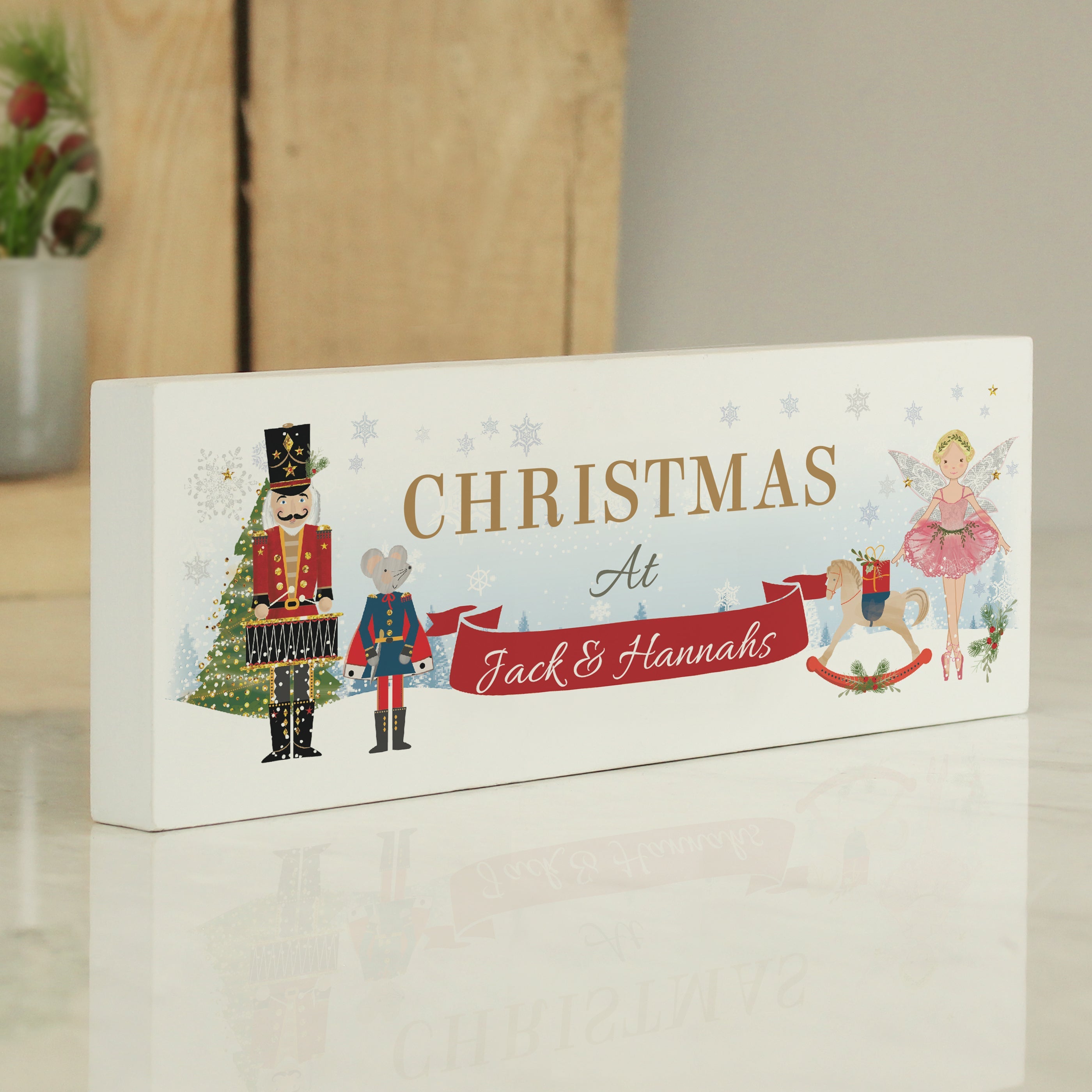 Personalised Nutcracker Wooden Block Sign - Shop Christmas Decorations At Gift Moments - 5