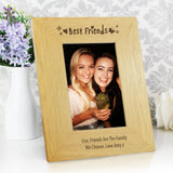 Personalised Oak Finish 6x4 Best Friends Photo Frame: 1 Photo Frames By Gift Moments
