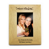 Personalised Oak Finish 6x4 Best Friends Photo Frame: 3 Photo Frames By Gift Moments