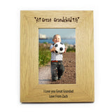 Personalised Oak Finish 6x4 Great Grandchild Photo Frame: 2 - Photo Frames By Gift Moments