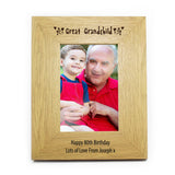 Personalised Oak Finish 6x4 Great Grandchild Photo Frame: 3 - Photo Frames By Gift Moments