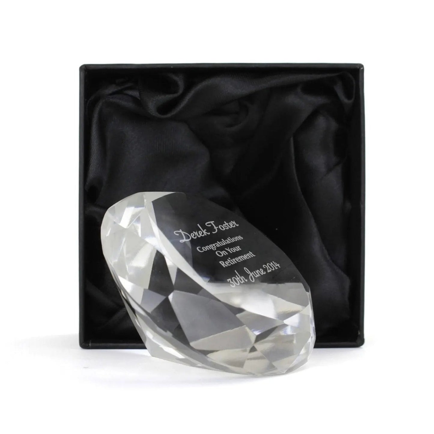 Personalised Occasion Diamond Paperweight: 2 - Paperweights By Gift Moments