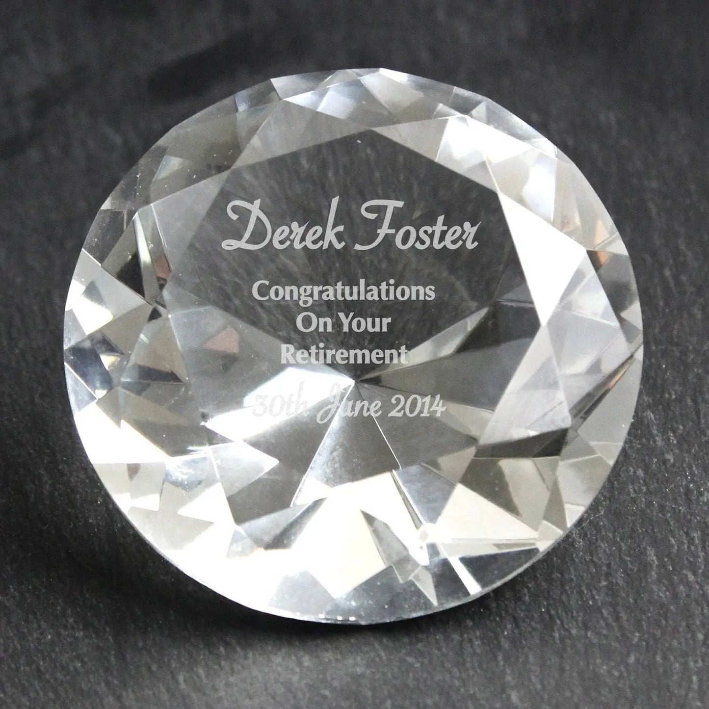 Personalised Occasion Diamond Paperweight: 1 - Paperweights By Gift Moments
