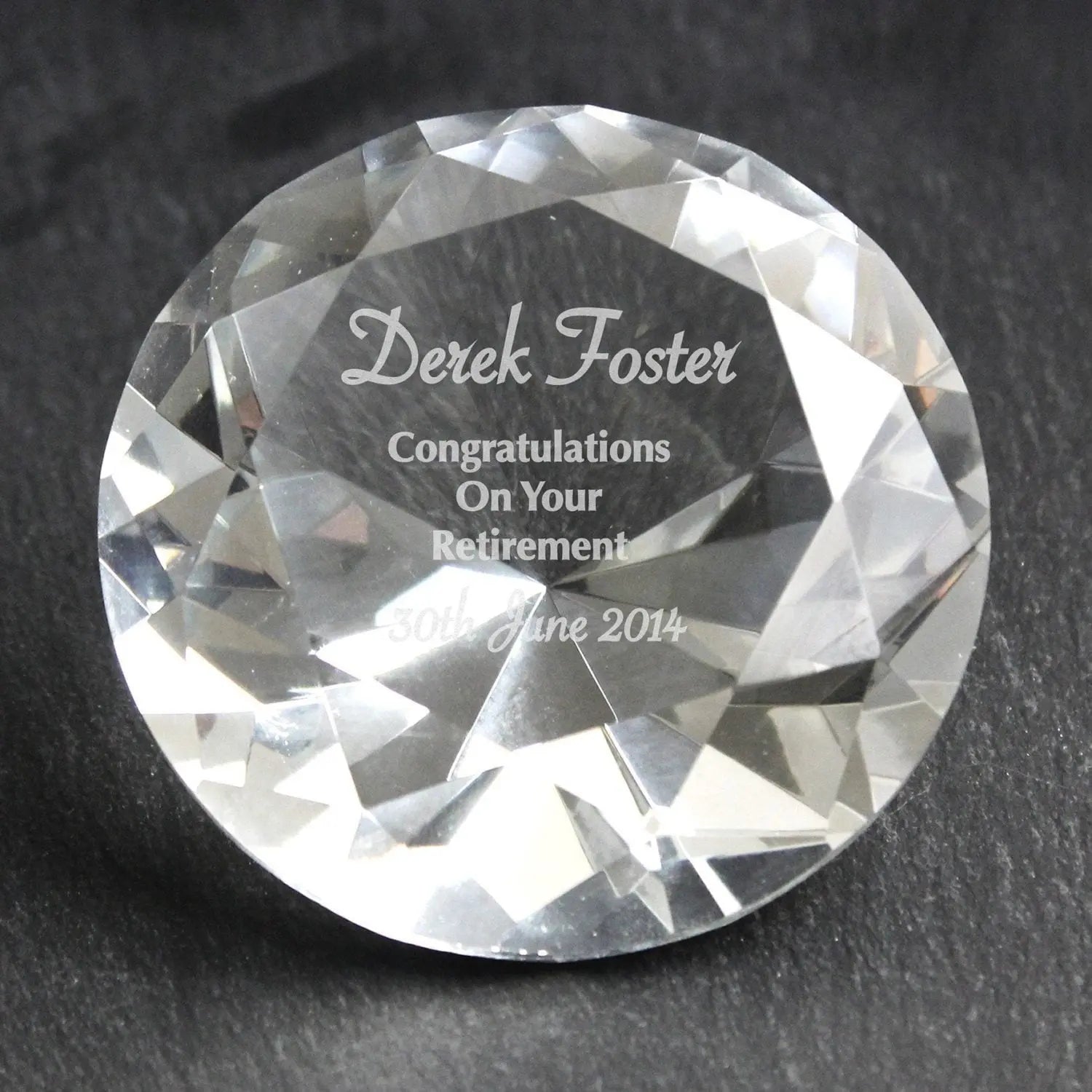 Personalised Occasion Diamond Paperweight: 1 - Paperweights By Gift Moments