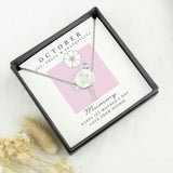 Personalised October Birth Flower Necklace and Box: 2 - Necklaces By Gift Moments