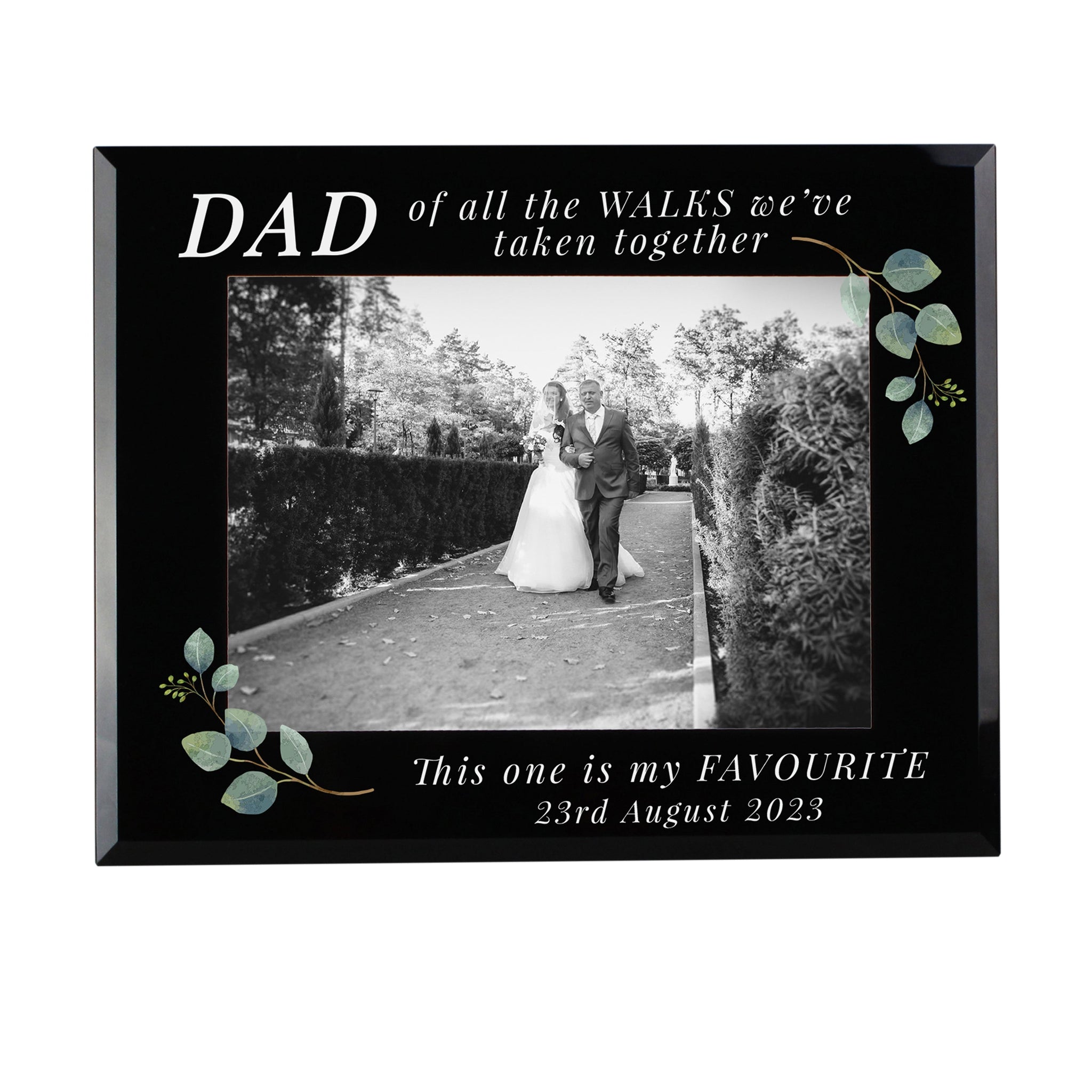 Personalised ’Of All The Walks’ 5x7 Glass Wedding Frame: 5 - Photo Frames By Gift Moments