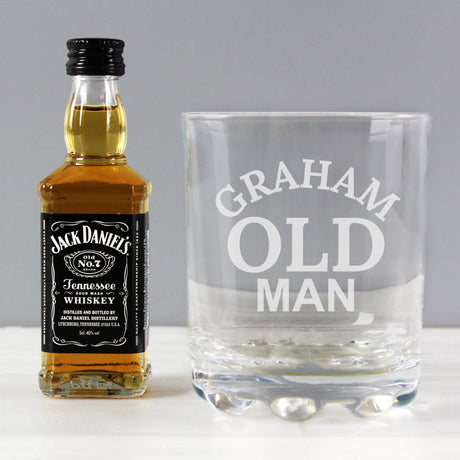 Personalised Old Man Tumbler & Whiskey Set: 1 - Alcohol Sets By Gift Moments