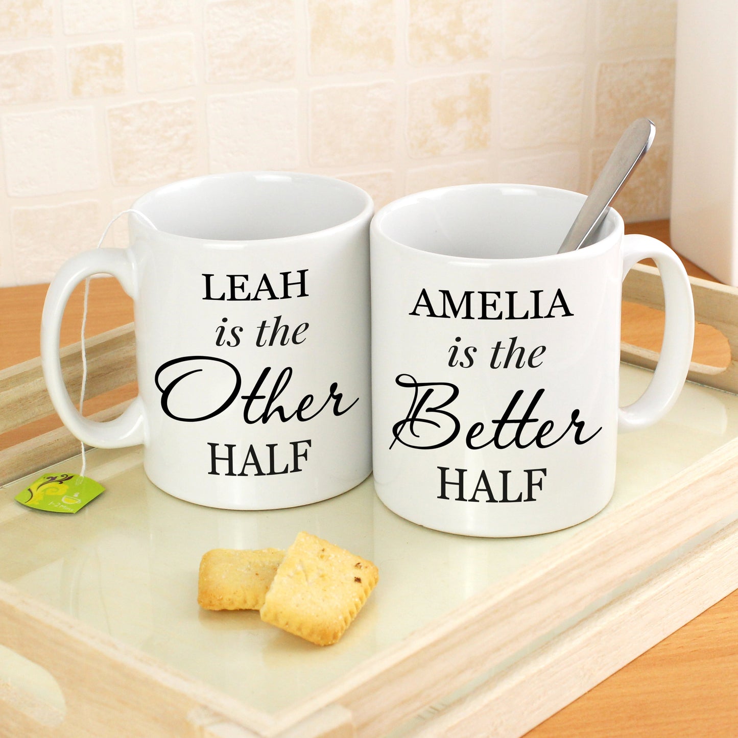 Personalised Other Half and Better Half Mug Set: 4 - Mugs By Gift Moments